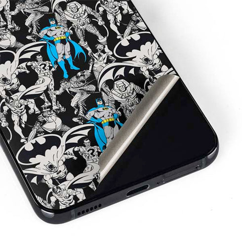 DC Comics Batman Characters Action Poses Print Galaxy S22 Plus Skin